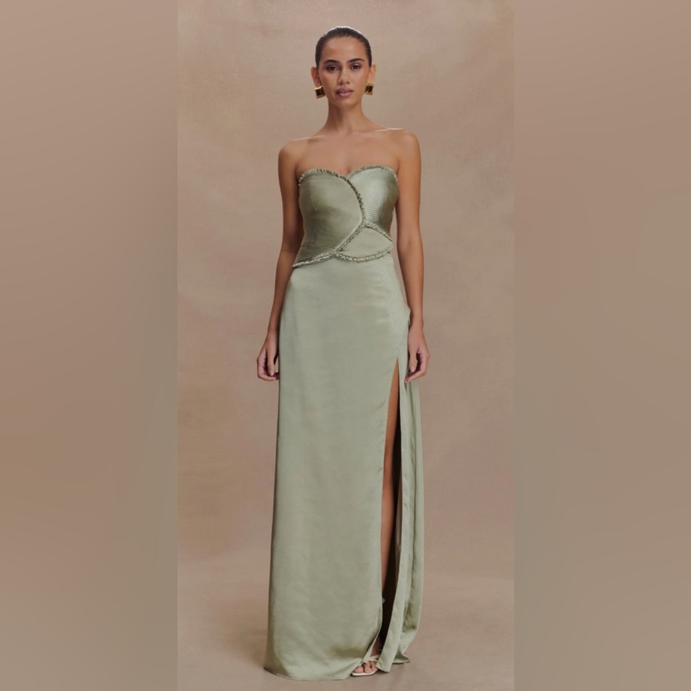 NWT Meshki Satin Maxi Dress. Size M